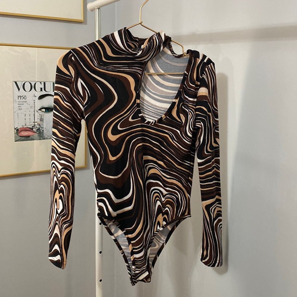 Asymmetrical Neck Bodysuit